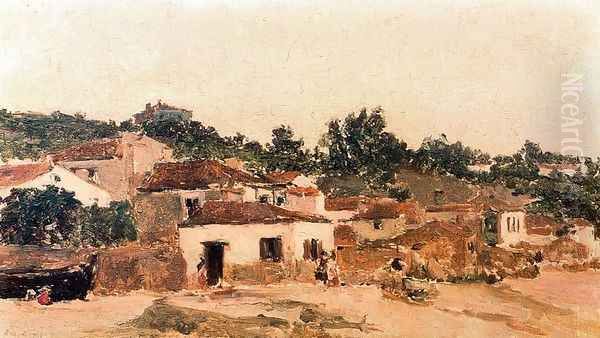 Casa sobre la playa Oil Painting by Aureliano de Beruete y Moret