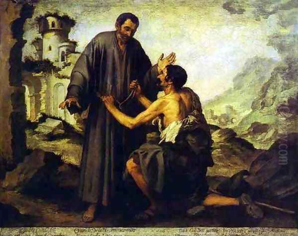 Brother Juniper and the Beggar Oil Painting by Bartolome Esteban Murillo