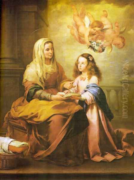 Childhood of Virgin Oil Painting by Bartolome Esteban Murillo