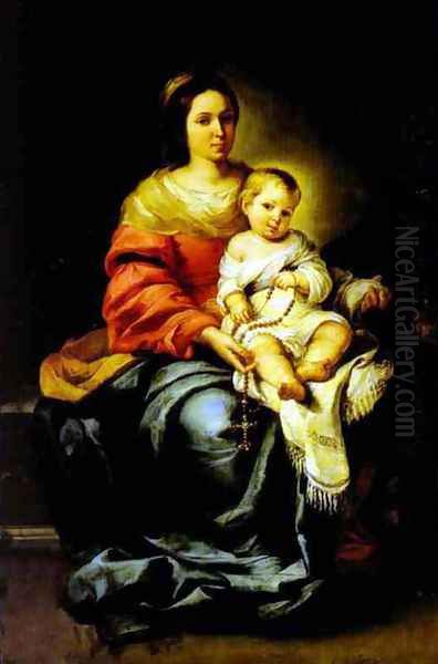 Madonna of the Rosary Oil Painting by Bartolome Esteban Murillo