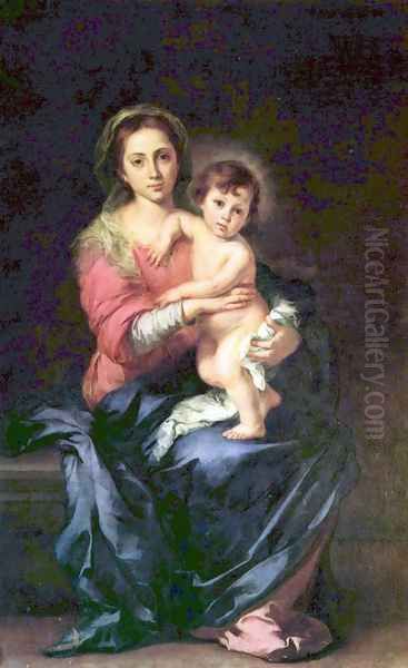 Madonna1 Oil Painting by Bartolome Esteban Murillo