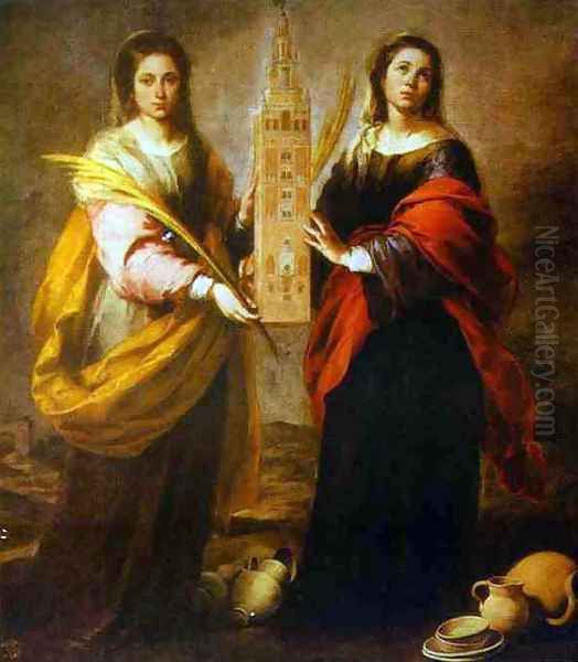 St. Justa and St. Rufina Oil Painting by Bartolome Esteban Murillo