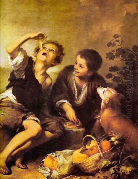 The Pie Eater Oil Painting by Bartolome Esteban Murillo