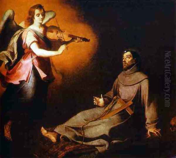 Vision to St. Francis Oil Painting by Bartolome Esteban Murillo