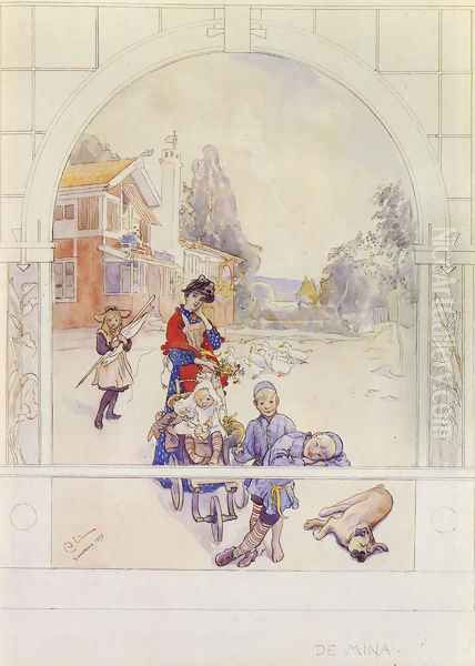 My Loved Ones Oil Painting by Carl Larsson