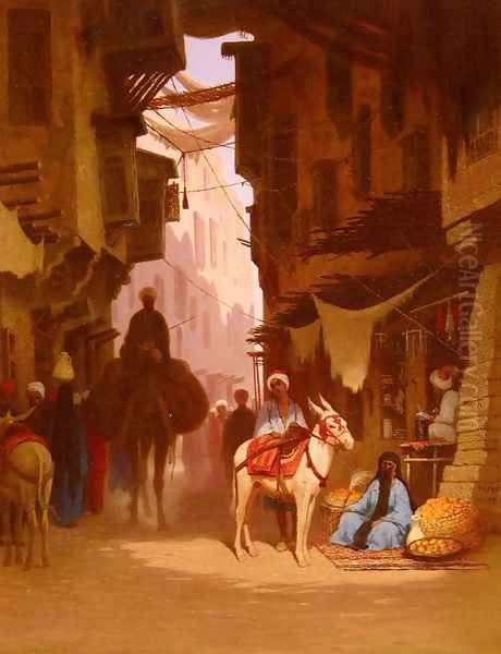 The Souk Oil Painting by Charles Theodore Frere