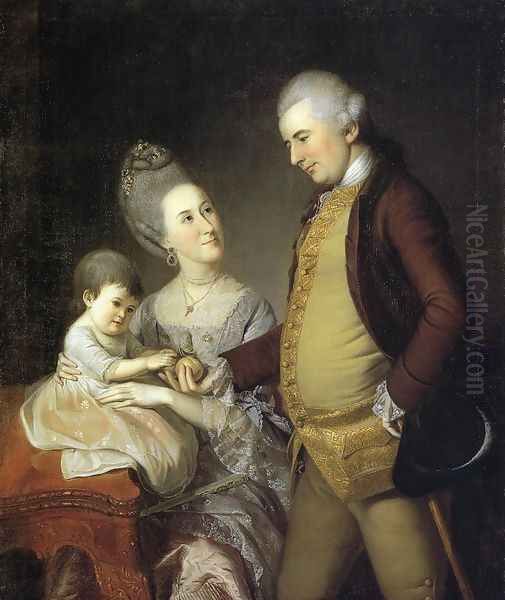 John Cadwalader Family Oil Painting by Charles Willson Peale