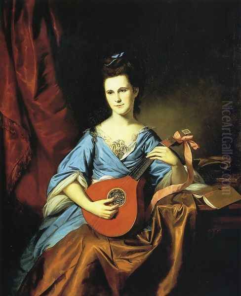 Julia Stockton (Mrs. Benjamin) Rush Oil Painting by Charles Willson Peale