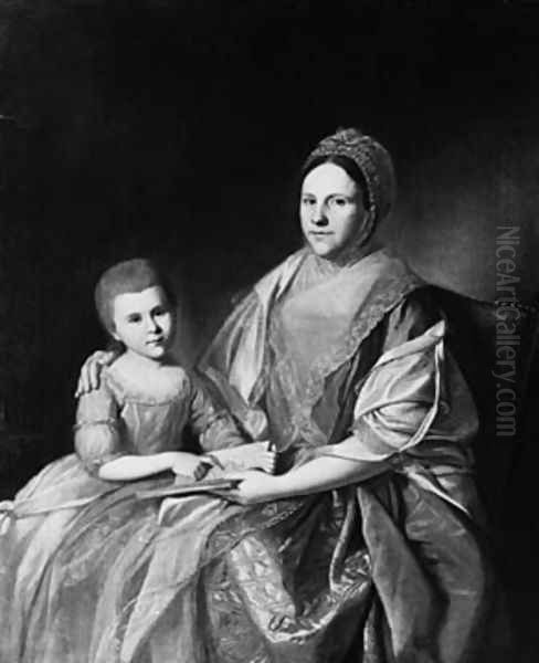 Mrs. Samuel Mifflin and Her Granddaughter Rebecca Mifflin Francis Oil Painting by Charles Willson Peale