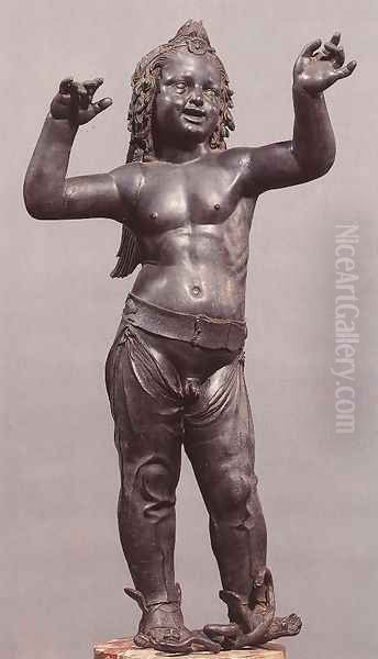 Allegoric Figure of a Boy (Atys), front view Oil Painting by Donatello