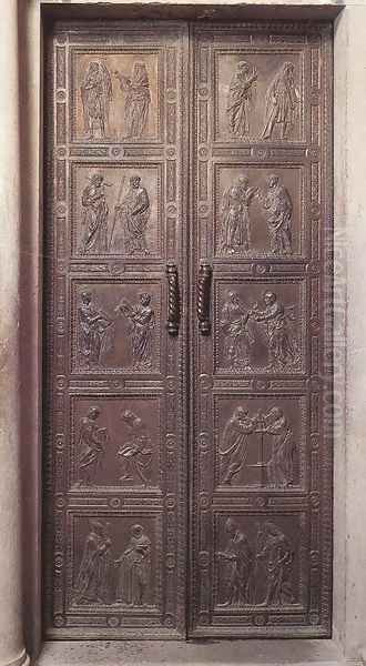 Door with the representation of Apostles Oil Painting by Donatello