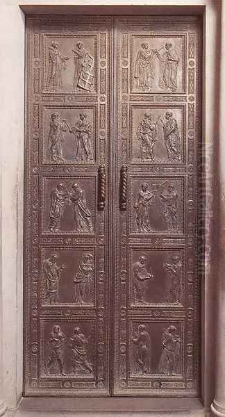 Door with the representation of Martyrs Oil Painting by Donatello