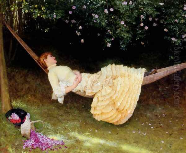 The Hammock Oil Painting by Edward Killingworth Johnson