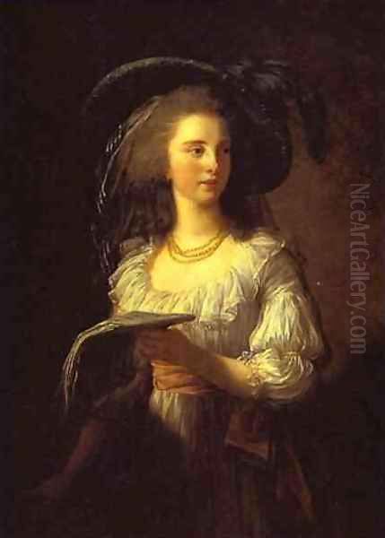 The Duchess de Polignac Oil Painting by Elisabeth Vigee-Lebrun