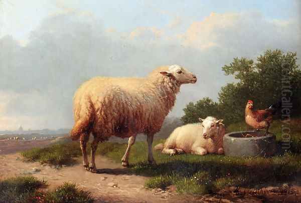 Sheep In A Meadow Oil Painting by Eugene Verboeckhoven