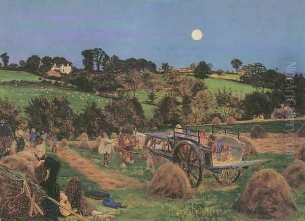 The Hayfield Oil Painting by Ford Madox Brown