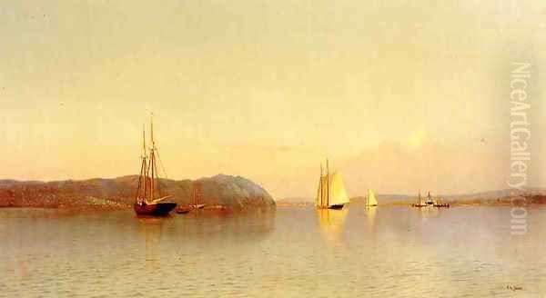 Late Afternoon, Haverstraw Bay Oil Painting by Francis Augustus Silva