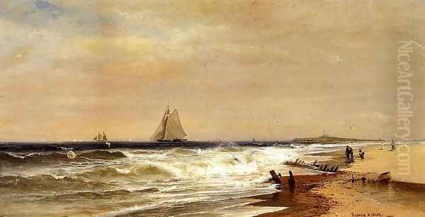 Point Judith, Rhode Island Oil Painting by Francis Augustus Silva