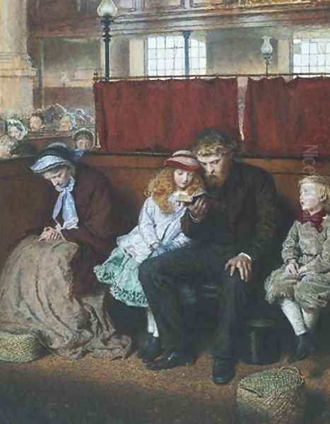 Philip in Church Oil Painting by Frederick Walker