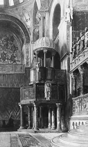 Pulpit in Saint Mark's, Venice Oil Painting by George Henry Yewell