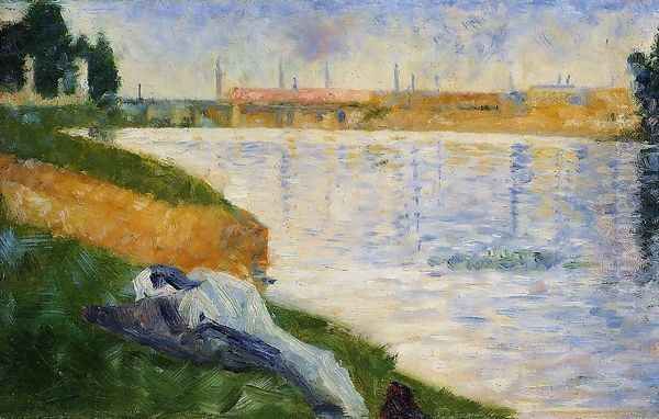 Bathing at Asnieres 3 Oil Painting by Georges Seurat