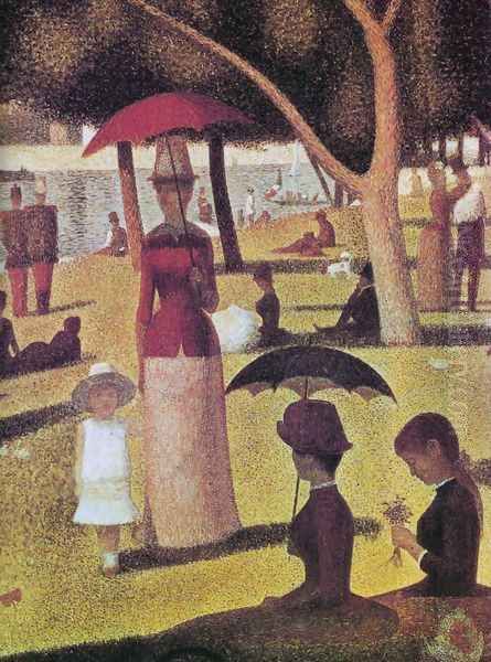 La Grande Jatte (detail) Oil Painting by Georges Seurat