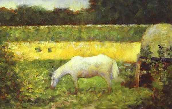 Landscape with a Horse. Oil Painting by Georges Seurat