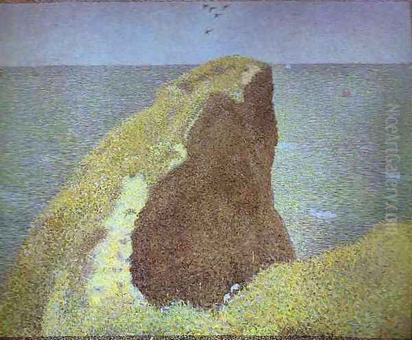 Le Bec du Hoc, Grandcamp Oil Painting by Georges Seurat