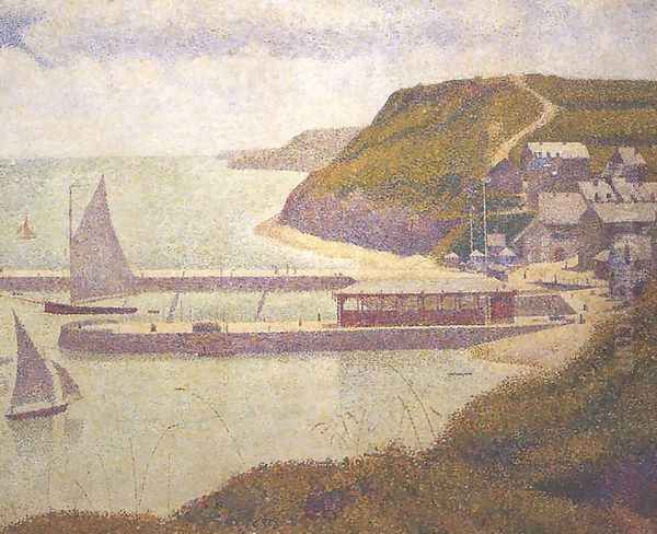 Port-en-Bessin, Outer Harbour at High Tide Oil Painting by Georges Seurat