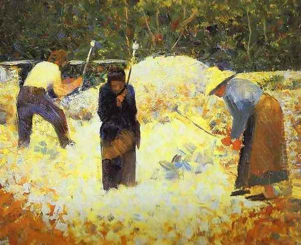 Rock-Breakers, Le Raincy. Oil Painting by Georges Seurat