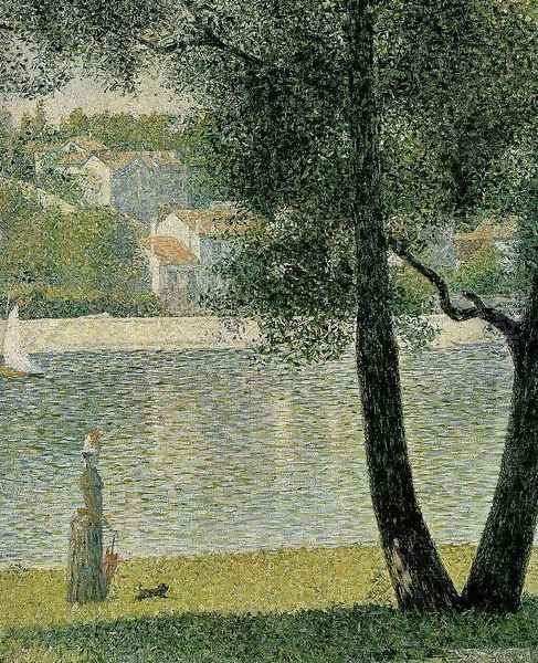 Seine at Courbevoie Oil Painting by Georges Seurat