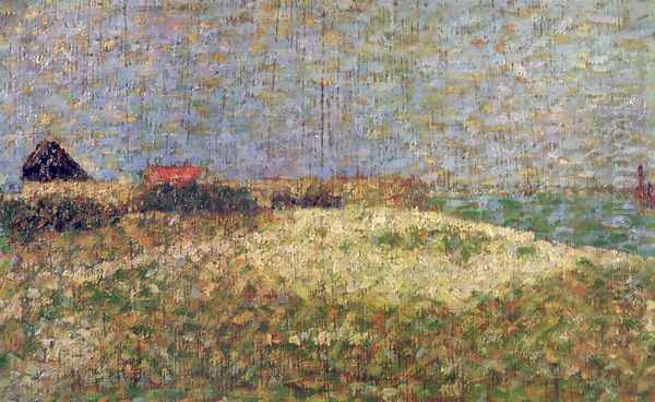 The away Samson in Grandcamp Oil Painting by Georges Seurat