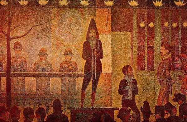 The Side Show Oil Painting by Georges Seurat