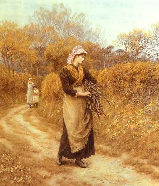 Gathering Firewood Oil Painting by Helen Mary Elizabeth Allingham