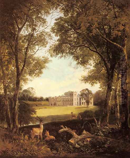 A View of Norton Hall, near Daventry, North Hamptonshire, England Oil Painting by Henry John Boddington