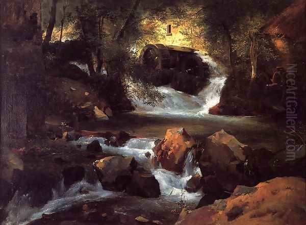 The Water Mill Oil Painting by Henry John Yeend King