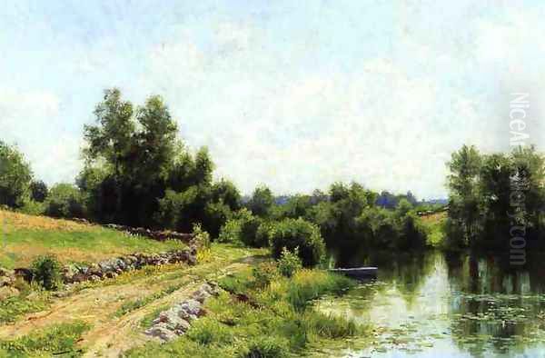 Path Along the River Oil Painting by Hugh Bolton Jones