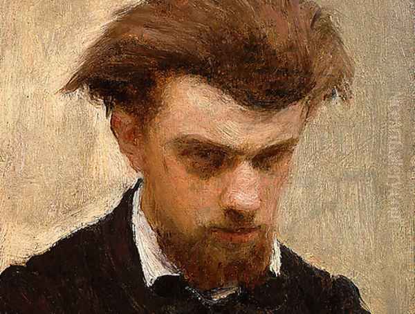 Self-Portrait [detail 2] Oil Painting by Ignace Henri Jean Fantin-Latour