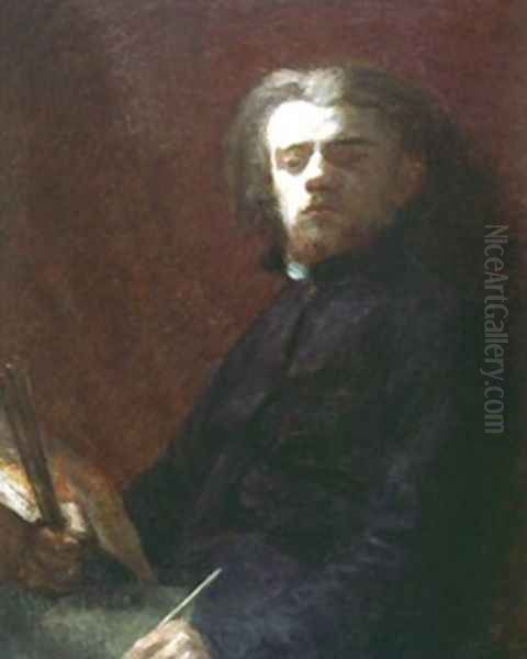 Self Portrait 2 Oil Painting by Ignace Henri Jean Fantin-Latour