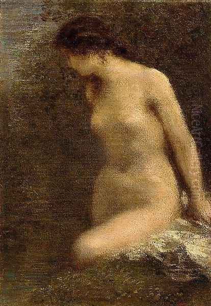 Small Brunette Bather Oil Painting by Ignace Henri Jean Fantin-Latour