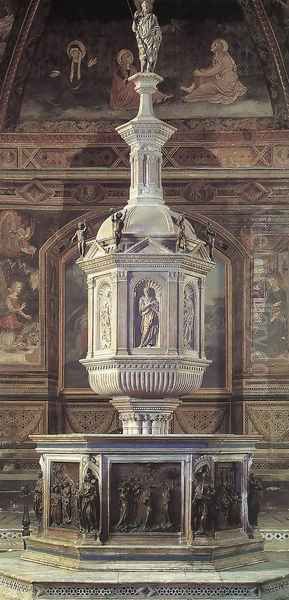 Fountain Oil Painting by Jacopo della Quercia