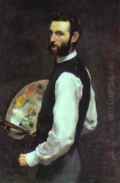 Self-portrait Oil Painting by Jean Frederic Bazille