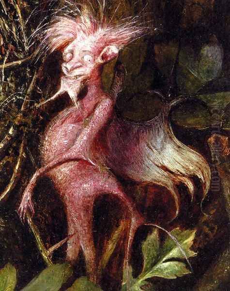 Fairies In A Bird's Nest (detail 4) Oil Painting by John Anster Fitzgerald