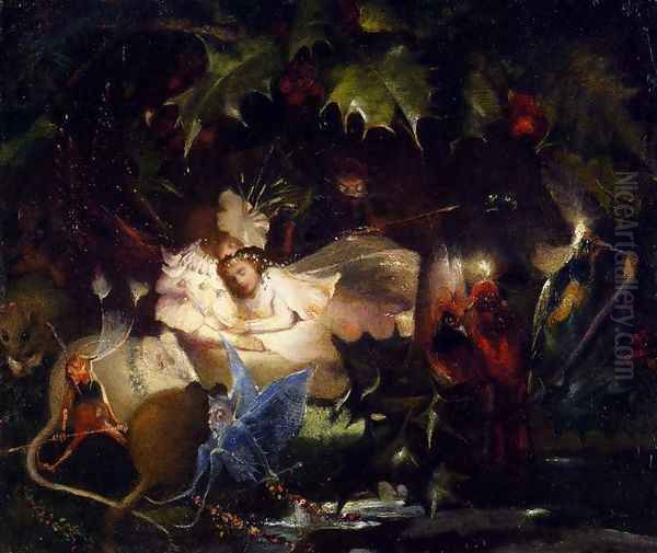 The Fairy Bower Oil Painting by John Anster Fitzgerald