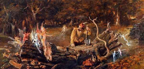 The Woodcutter's Misfortune Oil Painting by John Anster Fitzgerald