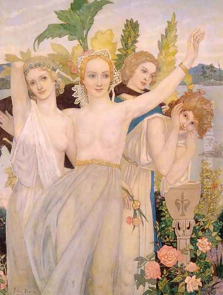 Happiness Oil Painting by John Duncan