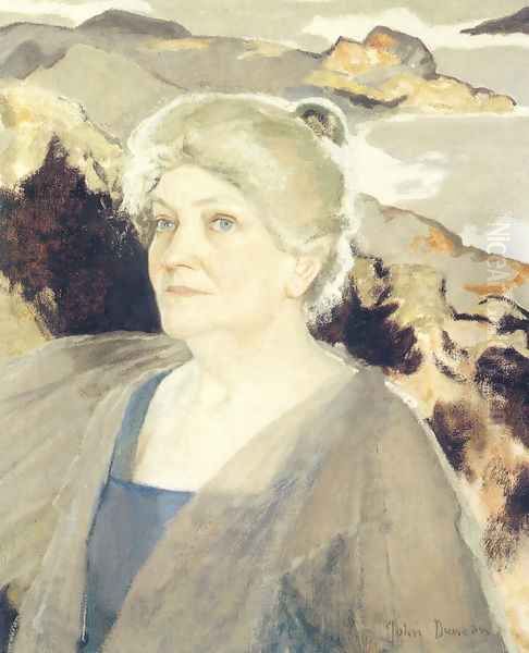 Marjory Kennedy-Fraser Oil Painting by John Duncan