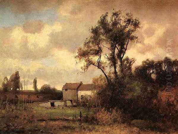 Near Dover, New Jersey Oil Painting by John Francis Murphy