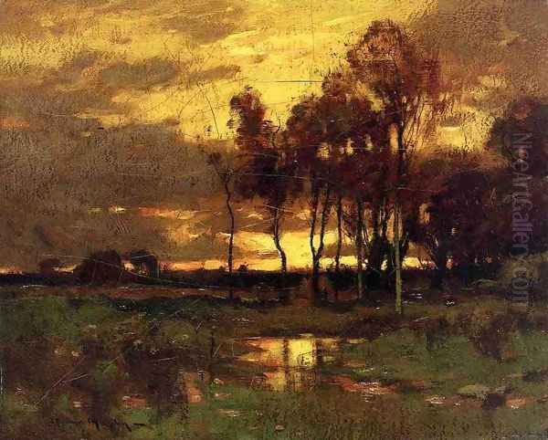 Sunset Landscape Oil Painting by John Francis Murphy