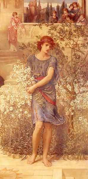 My Beloved has gone down to his garden Oil Painting by John Melhuish Strudwick